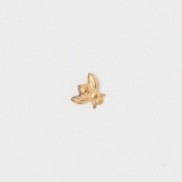 A unique  tiny pin handmade pin Bee Honeybee  Small Golden Pin