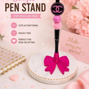 3D Printed Bow Pen Stand for Regular Pens | Desk Accessory Holder