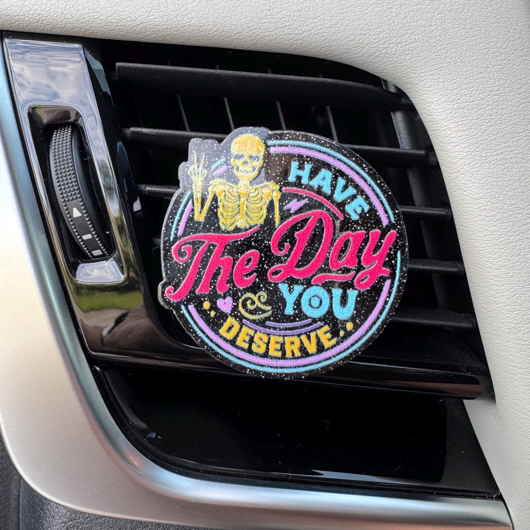 Skeleton Car Vent Clip Diffuser – Sarcastic Glitter Air Freshener - Etsy