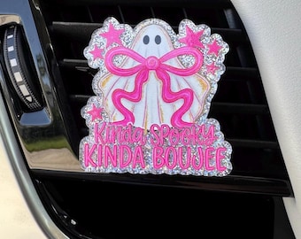Glitter Ghost Car Vent Clip Diffuser – Spooky Boujee Halloween Decor