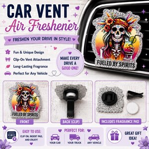 Car Vent Diffuser | Cute Clip-On Car Air Freshener | Reusable Scent Diffuser | Car Accessory Gift