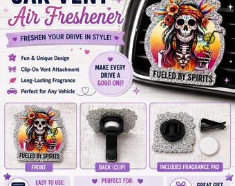Car Vent Diffuser | Cute Clip-On Car Air Freshener | Reusable Scent Diffuser | Car Accessory Gift