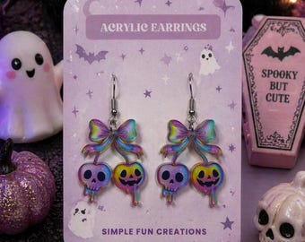 Cute Spooky Acrylic Earrings