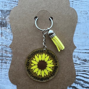 Sunflower Acrylic Keychains