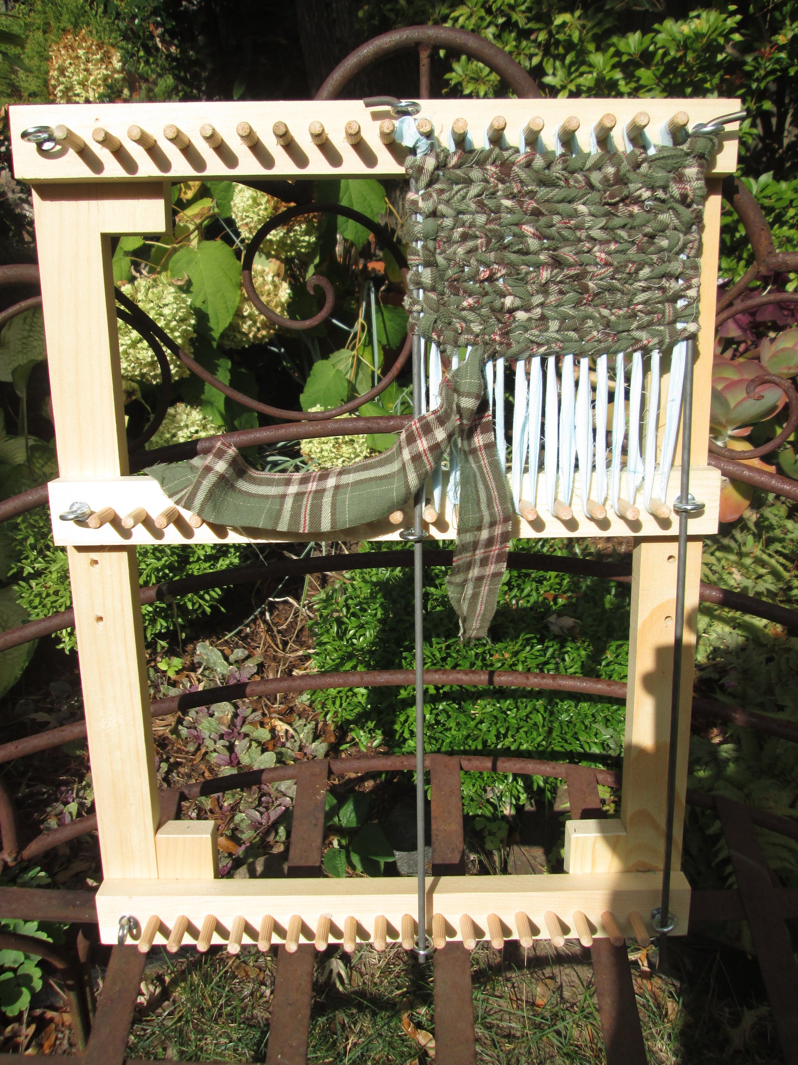 Handmade Adjustable Twining Loom Rag rug Placemats Trivet Eco Etsy