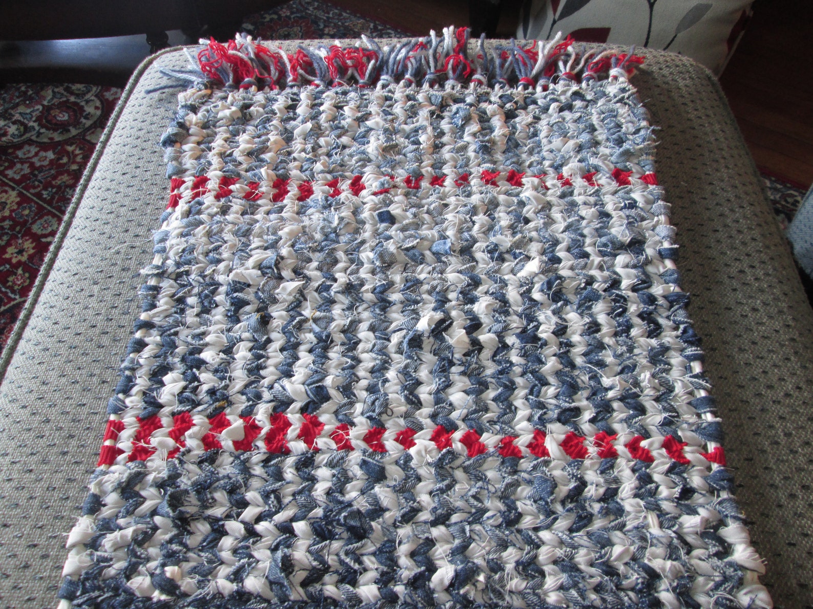 Handmade Adjustable Twining Loom Rag rug Placemats Trivet Eco Etsy