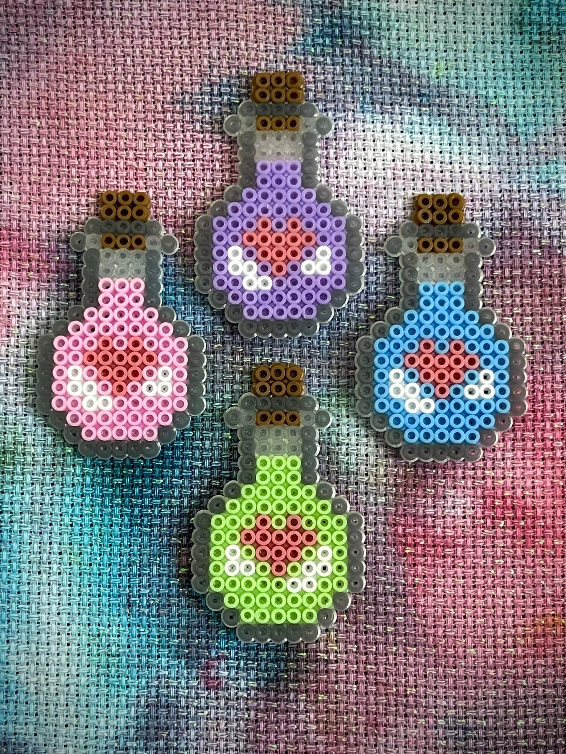 Potion Bottle Perler Bead Candee Necklace Detroit Mall