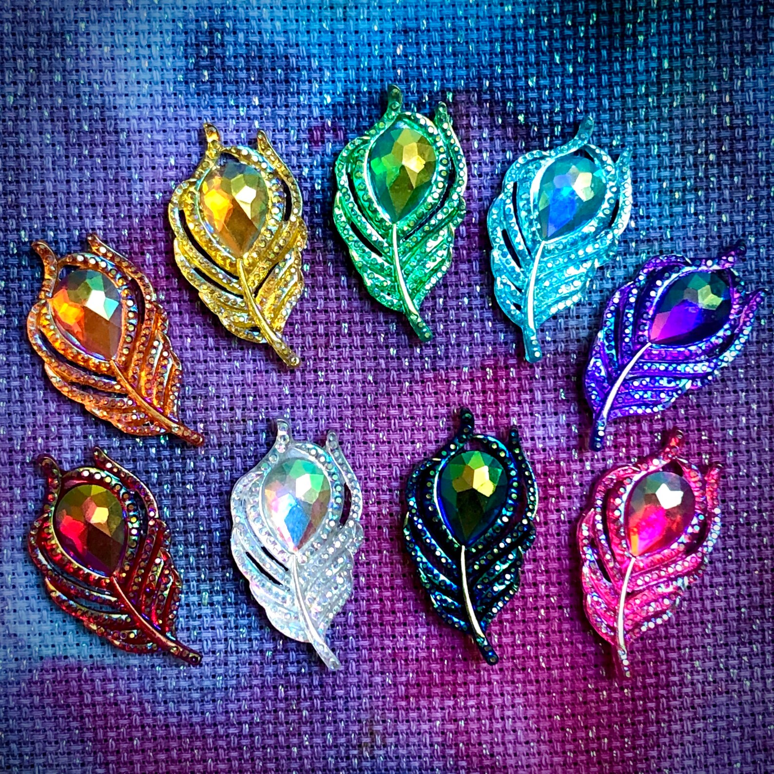 Sparkly Feather Needle Minder Needle Nanny Etsy Canada