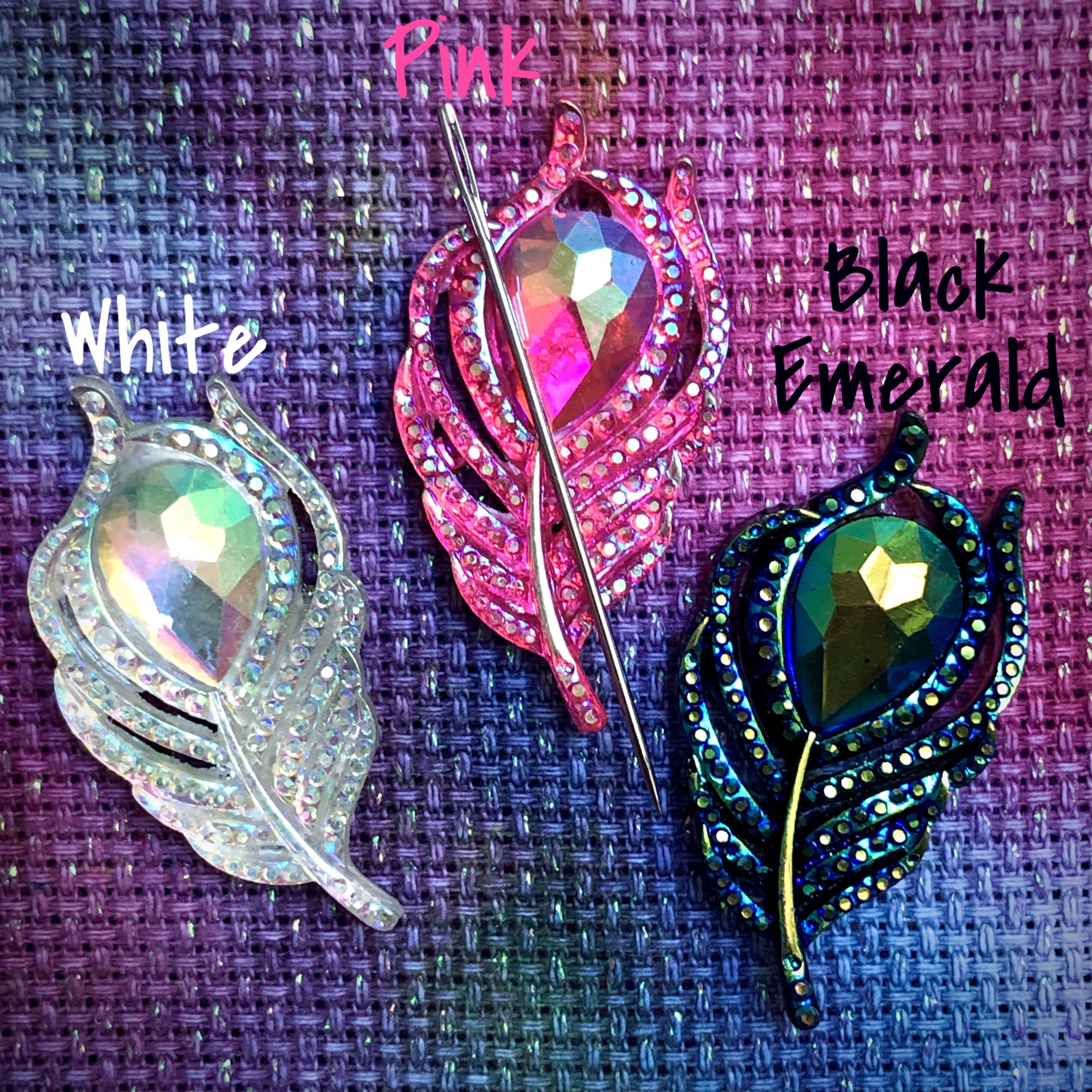 Sparkly Feather Needle Minder Needle Nanny Etsy Canada