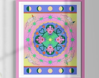 Samsara Mandala Art Print – Archival Matte Print