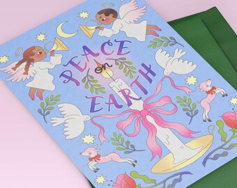 Holiday Greeting card "Peace on Earth" - digital download
