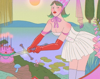 Sword and Cake - Archival Matte Print