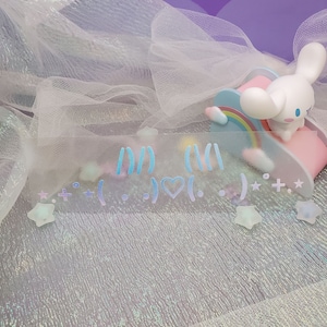 Kaomoji BunBun Love - Holographic Vinyl Decal Sticker