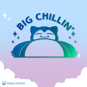 Snorlax Big Chillin&#39; Holographic Decal - Emerald