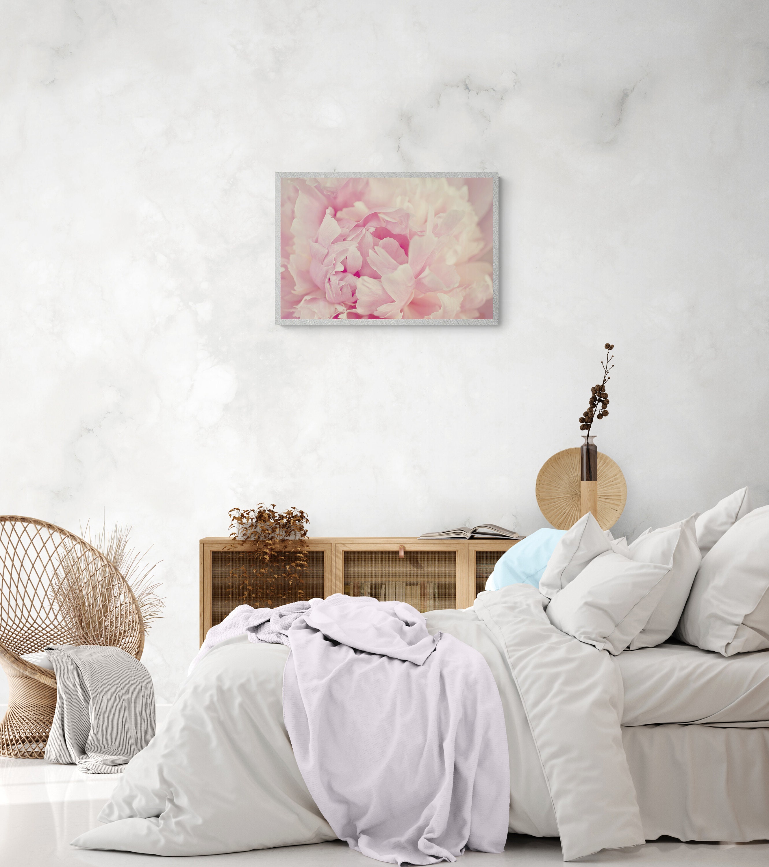 Pink Peony Art Print, Spring Home Decor, Peony Print, Peony Wall Art ...