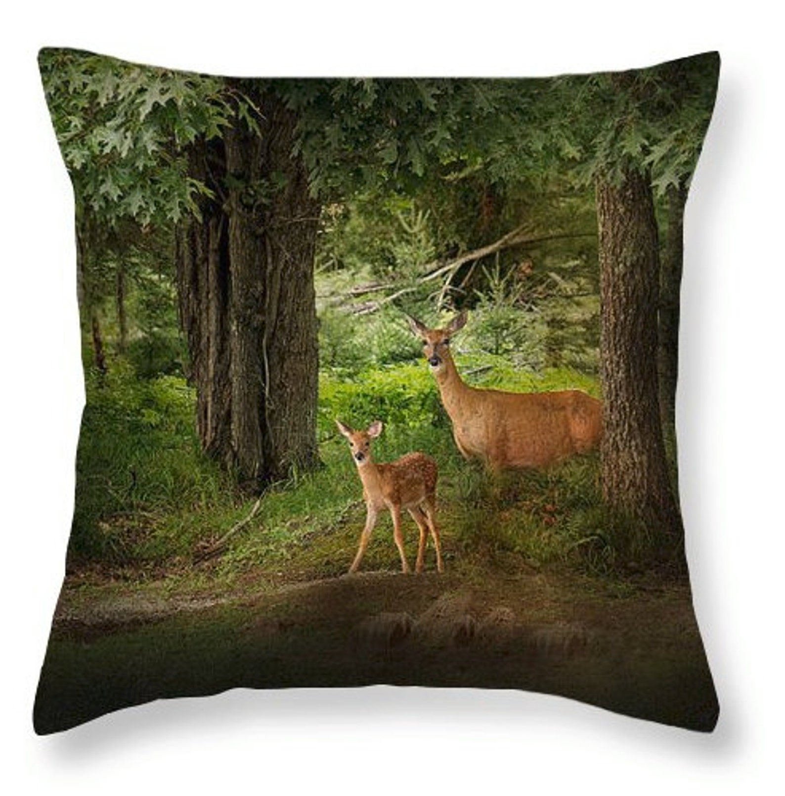 Whitetail Deer Throw Pillow, Pillows, Decorative Pillow, Couch Pillow