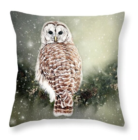Barred Owl Wildlife Decorative Pillows Throw Pillows Accent Etsy