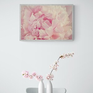 Pink Peony Art Print, Spring Home Decor, Peony Print, Peony Wall Art, Pink Peony Decor, Blush Pink Peony, Peonies Photography, Pale Pink Art image 2