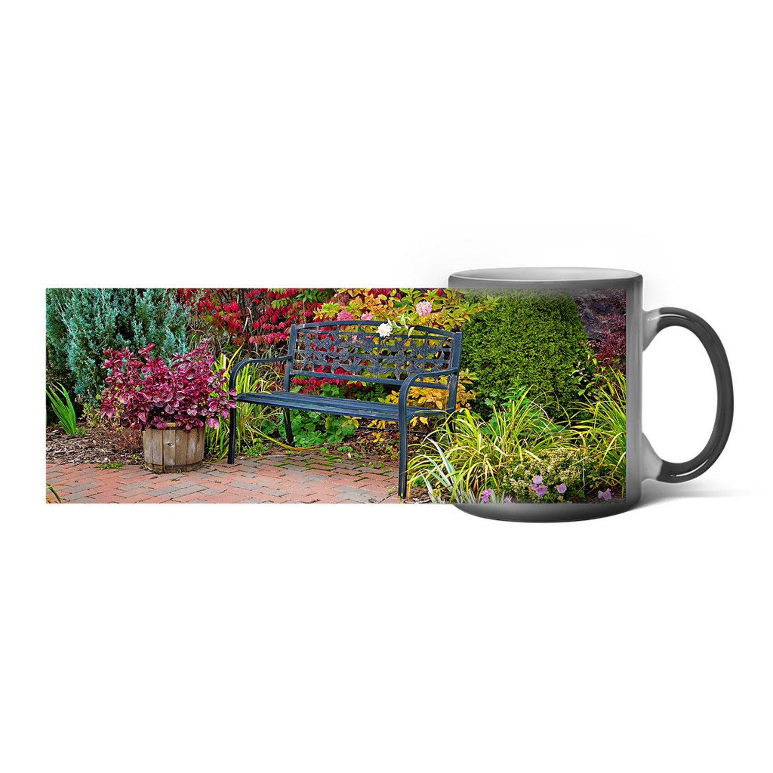 Magic Mugs, Ispheming Michigan Park Bench Mug, Upper Peninsula Mug, 11 ...