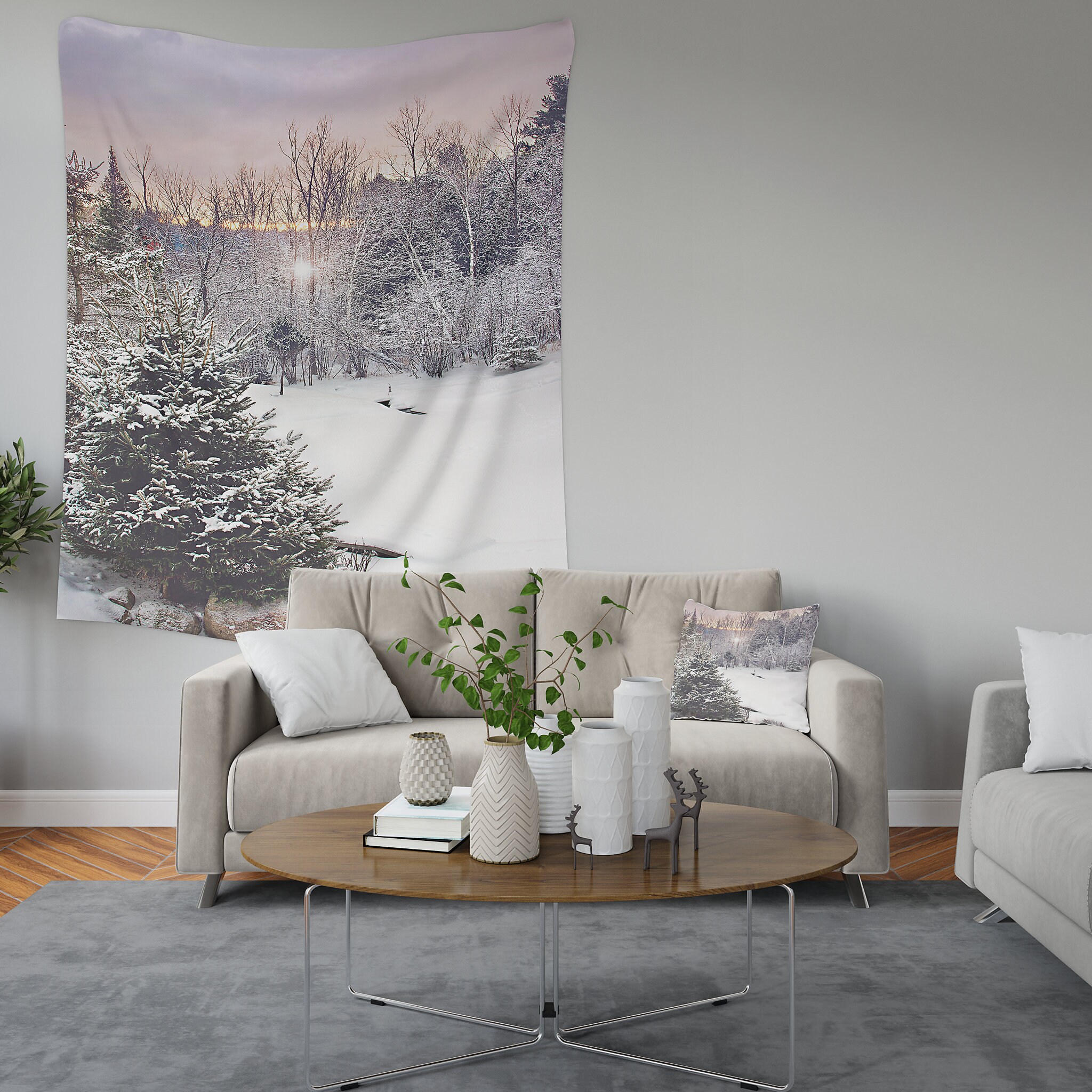 Winter Seasonal Tapestries Vintage Country Tapestry Country Wall Hanging Nature Tapestry Fine Art Wall Decor Boho Style Decor Etsy
