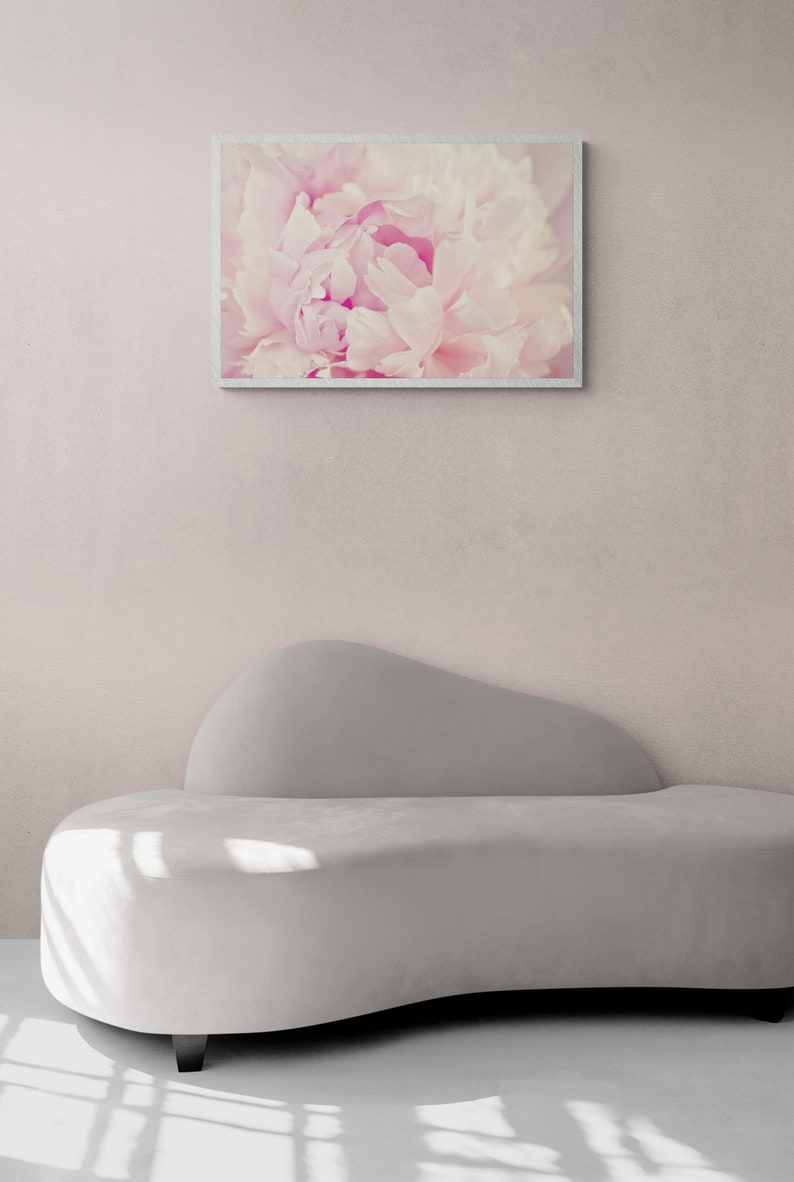 Pink Peony Art Print, Spring Home Decor, Peony Print, Peony Wall Art, Pink Peony Decor, Blush Pink Peony, Peonies Photography, Pale Pink Art image 4
