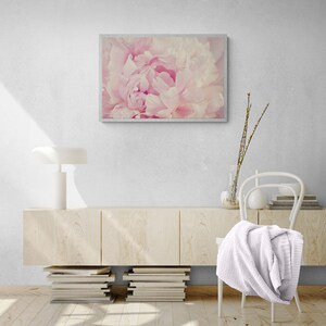 Pink Peony Art Print, Spring Home Decor, Peony Print, Peony Wall Art, Pink Peony Decor, Blush Pink Peony, Peonies Photography, Pale Pink Art image 3