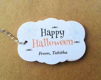 Happy Halloween favor tags - Personalized gift tags - Kids Halloween tags - Customizable Trick or Treat tags (TH20)