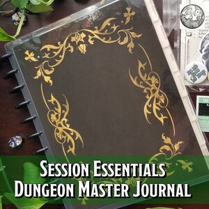 Session Essentials Dungeon Master Journal D&D 5e | Handmade Custom Discbound Campaign Notebook