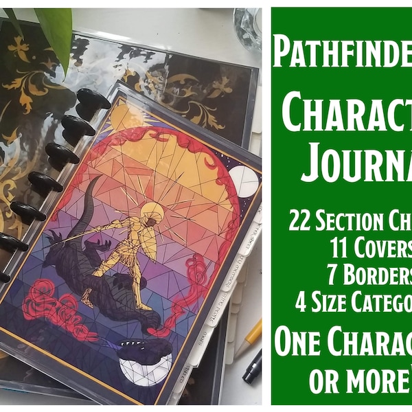 Character Journal Pathfinder 2e | Handmade Discbound Custom Adventurer's Campaign Notebook