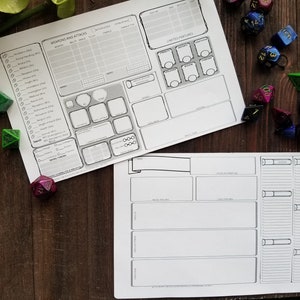 D&amp;D Mini Character Sheet Bundle | Printable Fillable PDF| Dungeons and ...