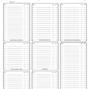 D&amp;D Full Character Sheet | Printable Fillable PDF| Dungeons and Dragons ...