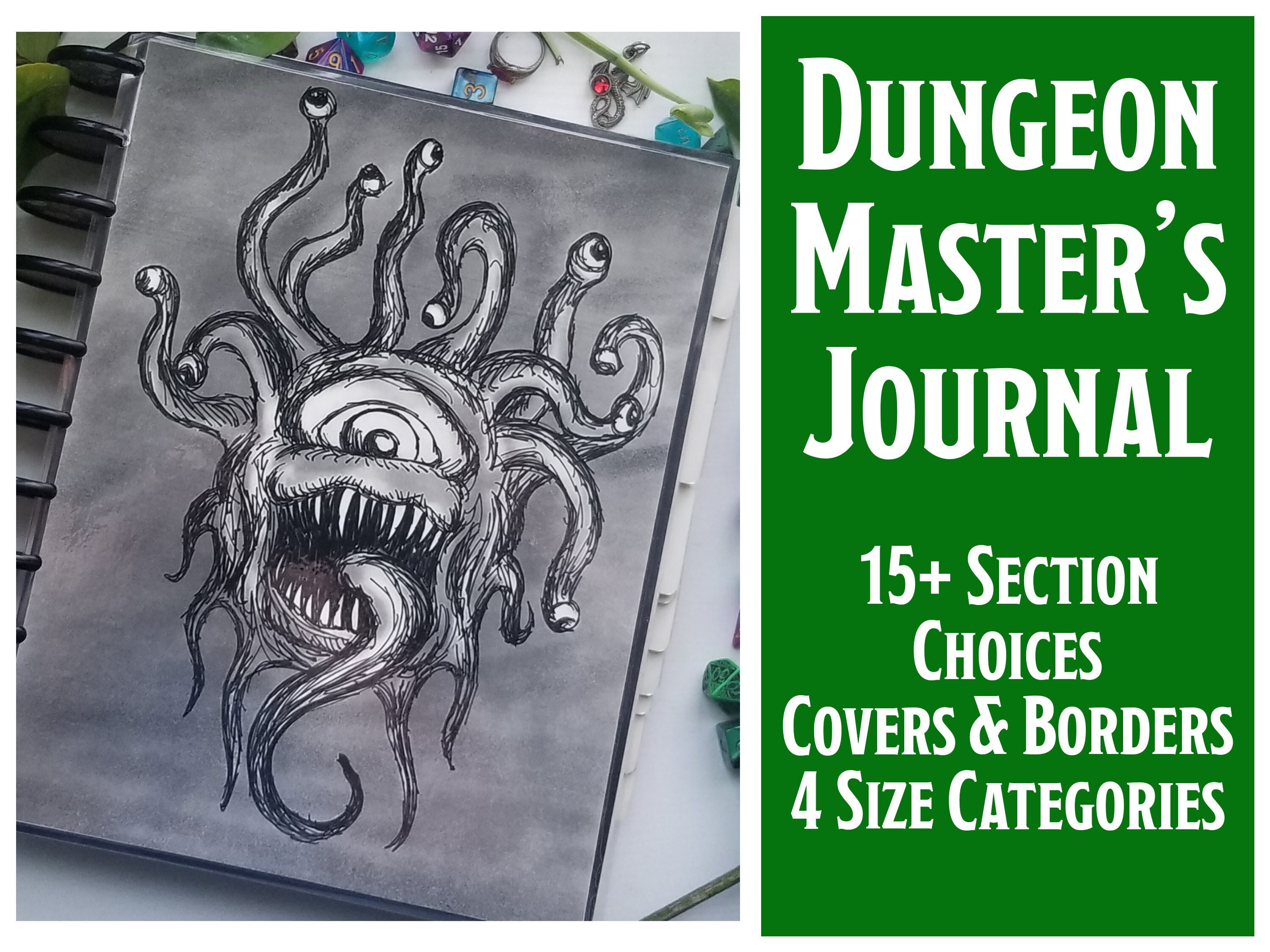 Dungeon Master Journal D&D 5e | Handmade Custom Discbound Campaign Notebook