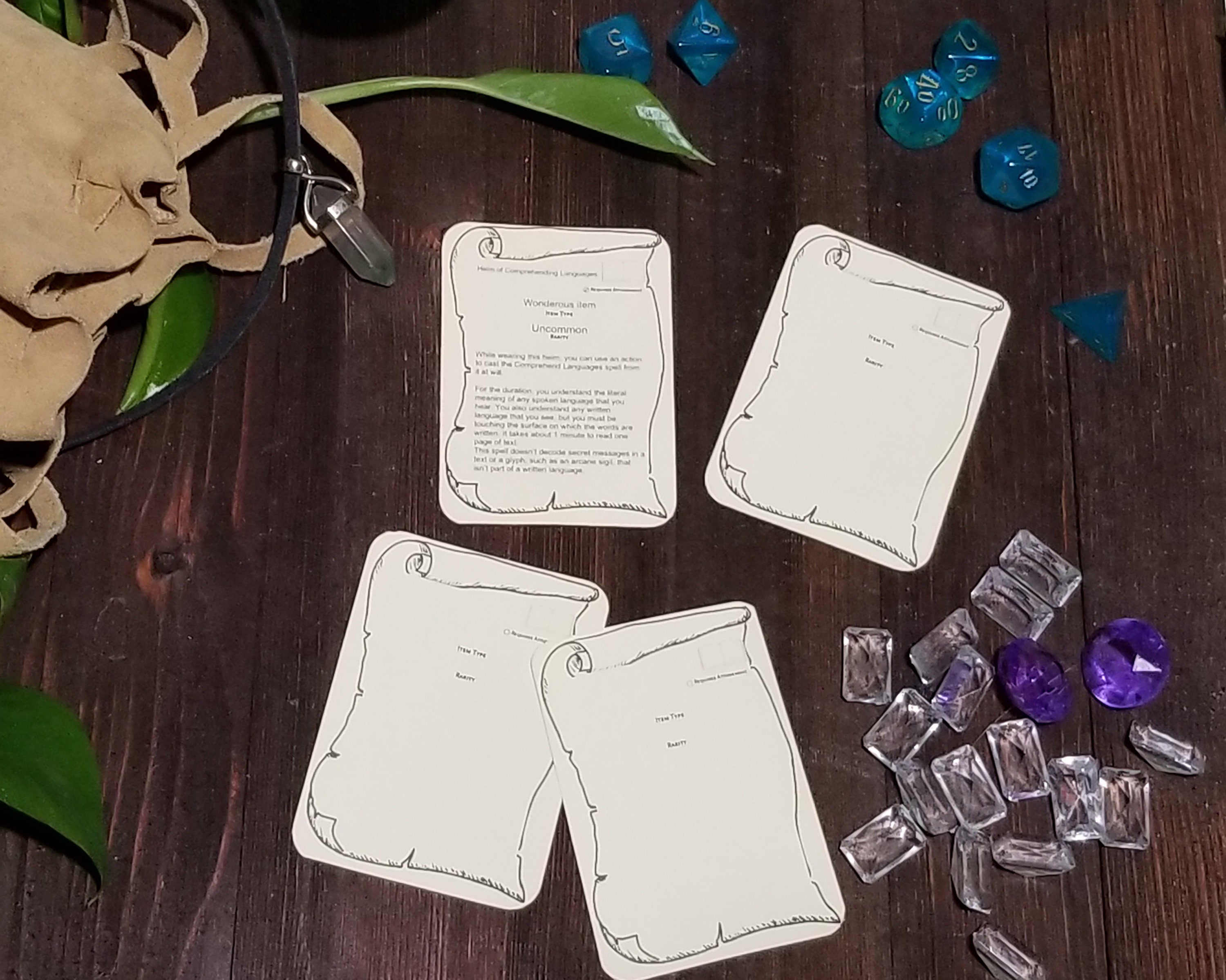 D&amp;D Card Bundle Printable Fillable PDF Dungeons and Dragons | Etsy