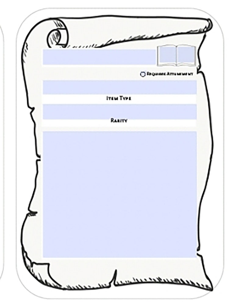 D D Magic Item Cards Printable Fillable PDF Dungeons And Etsy