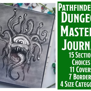 Left-Handed Dungeon Master Journal Pathfinder 1e| Handmade Custom Discbound Campaign Notes and Planner