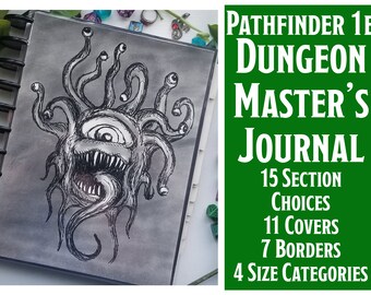 Left-Handed Dungeon Master Journal Pathfinder 1e| Handmade Custom Discbound Campaign Notes and Planner