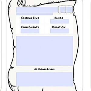 Spell Cards | Printable Fillable PDF| Dungeons and Dragons 5e ...