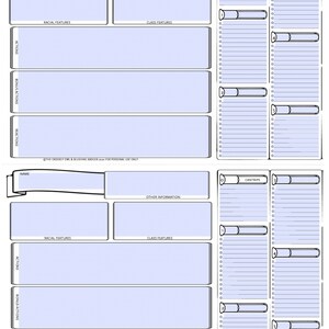 D&amp;D Mini Character Sheet Bundle | Printable Fillable PDF| Dungeons and ...