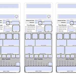 D&amp;D Foldable Initiative Trackers Players Printable Fillable PDF ...