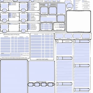 D&D Small Character Sheet NPC Sheet| 1 Page | Printable Fillable PDF| Dungeons and Dragons 5e ...