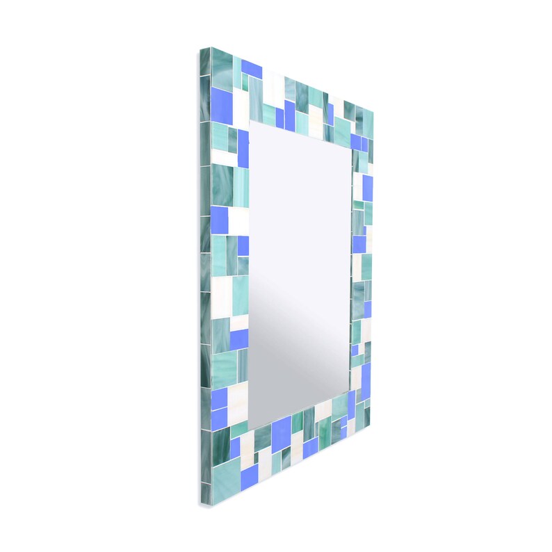 Mosaic Tile Wall Mirror for Blue Home Décor Scheme 4 Etsy