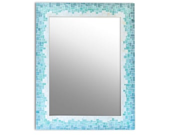 Bathroom Mirror - Gradient Tile Mirror for Beach Theme Décor - Various Sizes