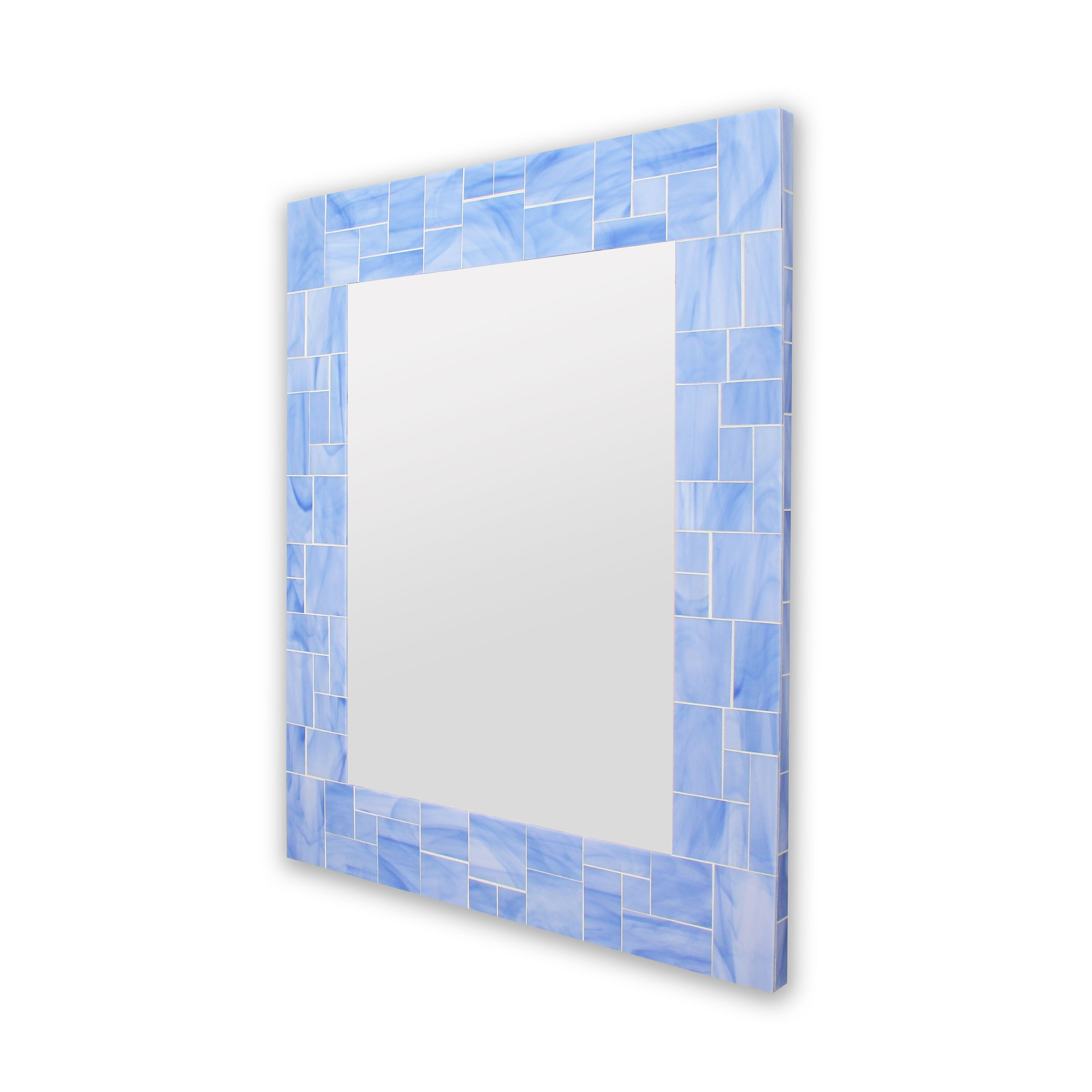 Baño azul o azul dormitorio espejo de pared en azulejos de | Etsy