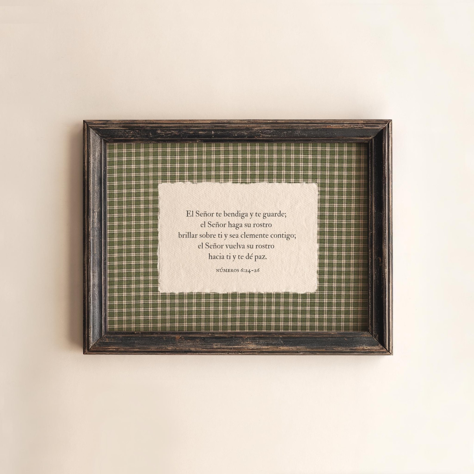 Spanish Bible Verse Wall Art, Numbers 6:24-26 El Señor Te Bendiga y Te Guarde Scripture Print, Christian Farmhouse Decor (PHYSICAL PRINT)