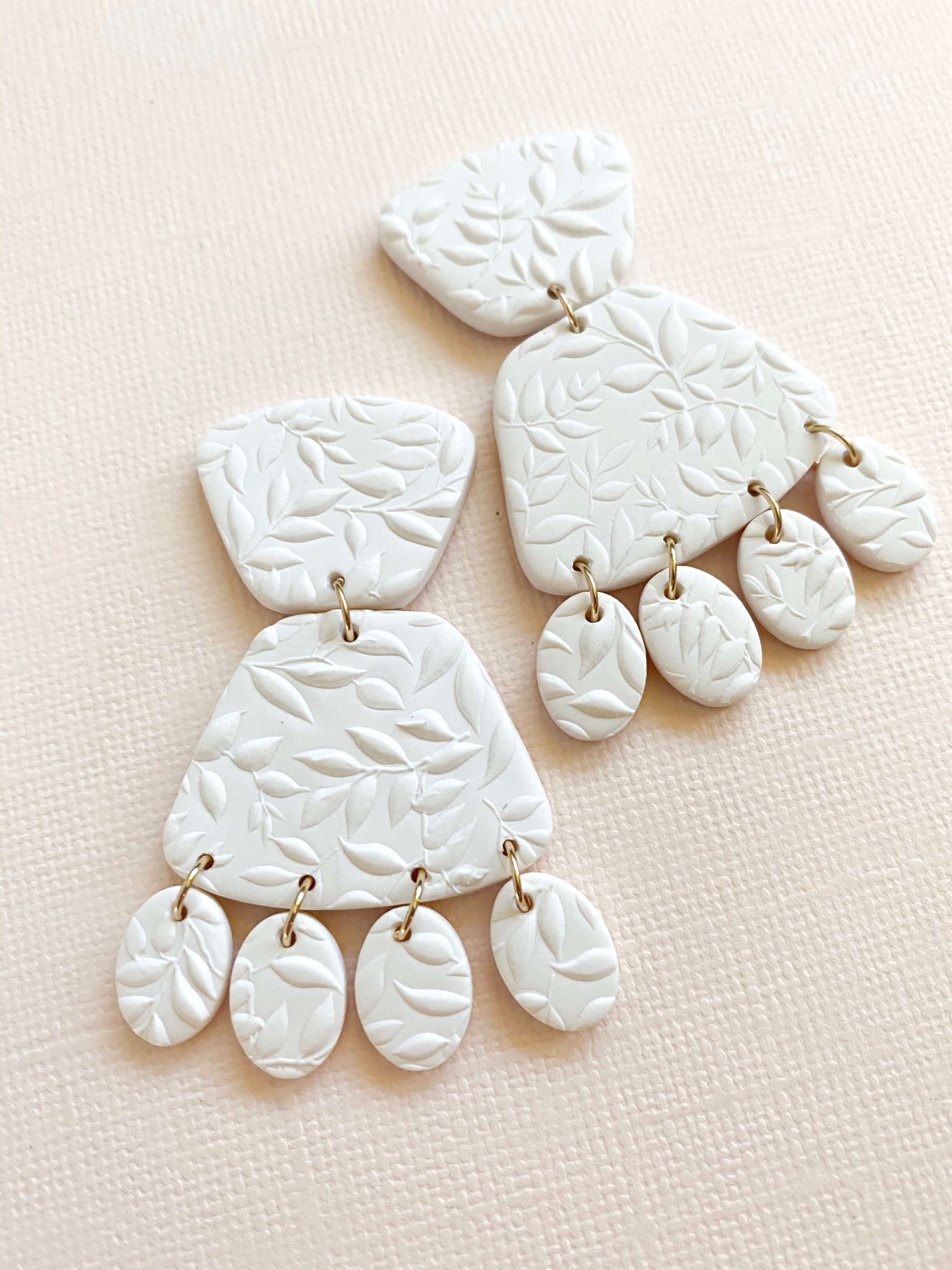 Wedding clay earrings Clearance