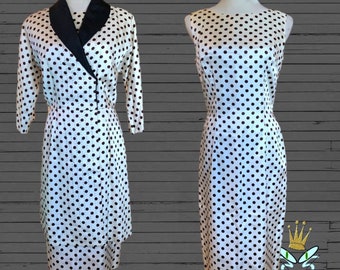 Vestido de lunares Lilli Diamond de los años 50, talla mediana