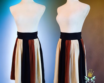 1960s Toni Owen Color Block Skirt, Small-Medium