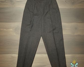 1980s Giorgio Sant Angelo Lined Wool Trousers, Size 12