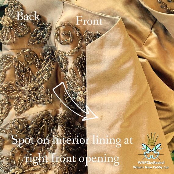 1960s Dynasty Hong Kong Gold Beaded Jacket, Medium Gem