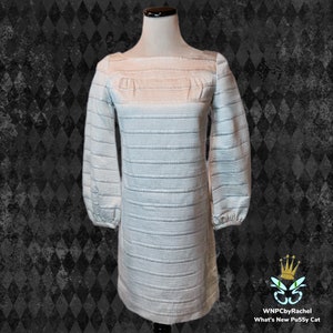 1960s S. Howard Hirsh Silver Metallic Mod Cocktail Dress, Extra Small - Small